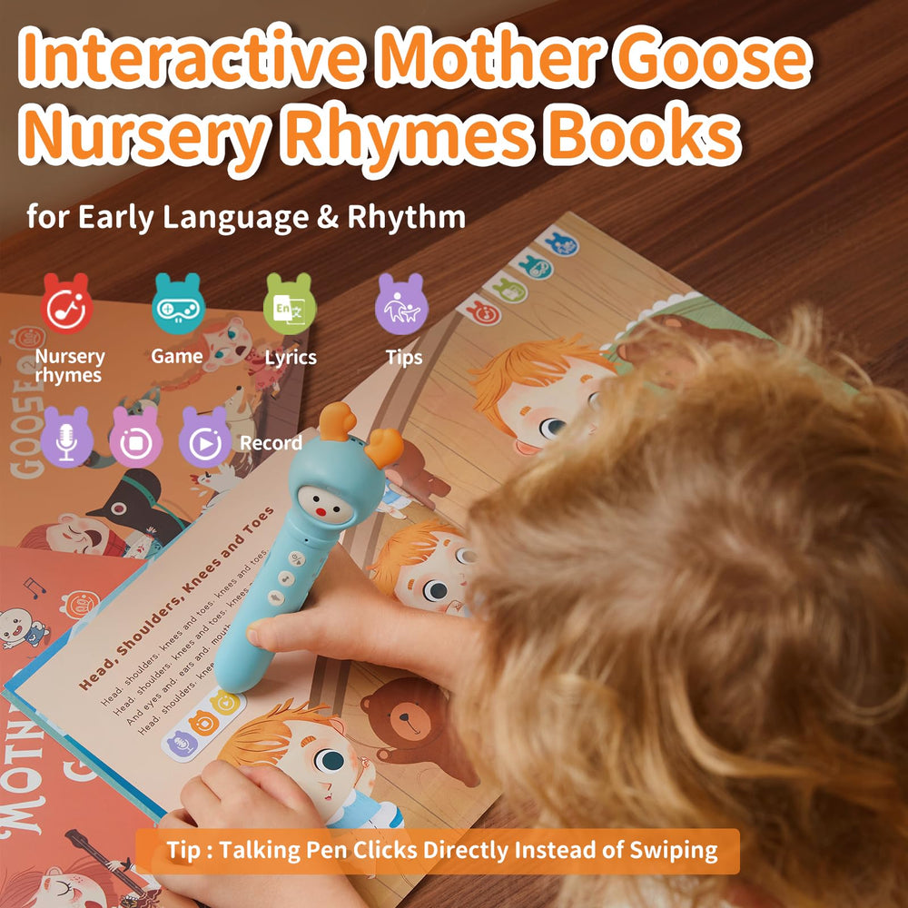 Alilo Talking Pen with three interactive books for early reading engagement.