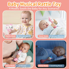 alilo Yoyo Talking Bunny rattle voice mimic feature invites interactive learning.