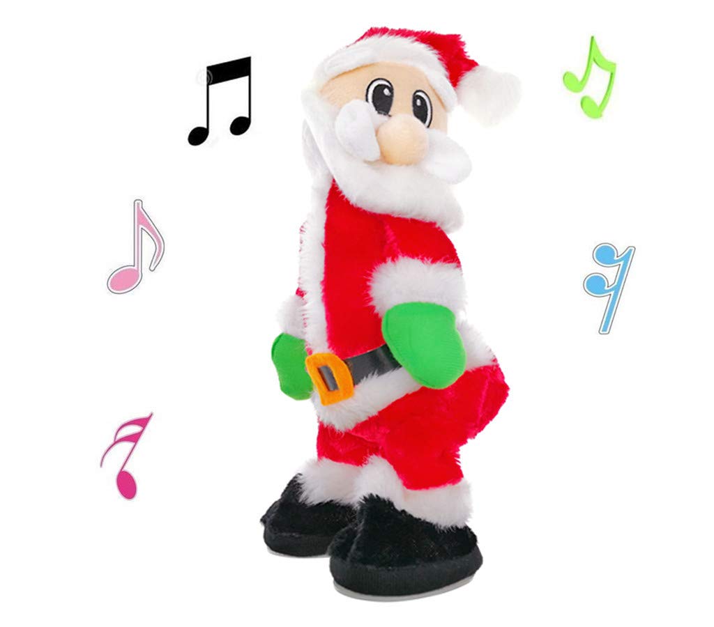 ALIMITOPIA twerking Santa doll dancing for festive decor and playful holiday fun.