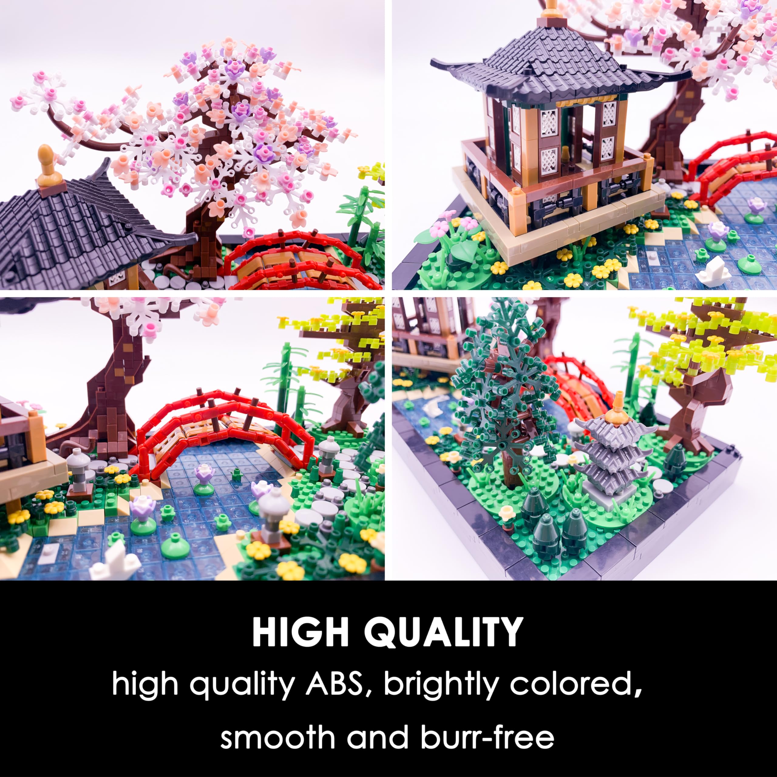 Alizdd river and water lilies scene in micro bricks for desk decor