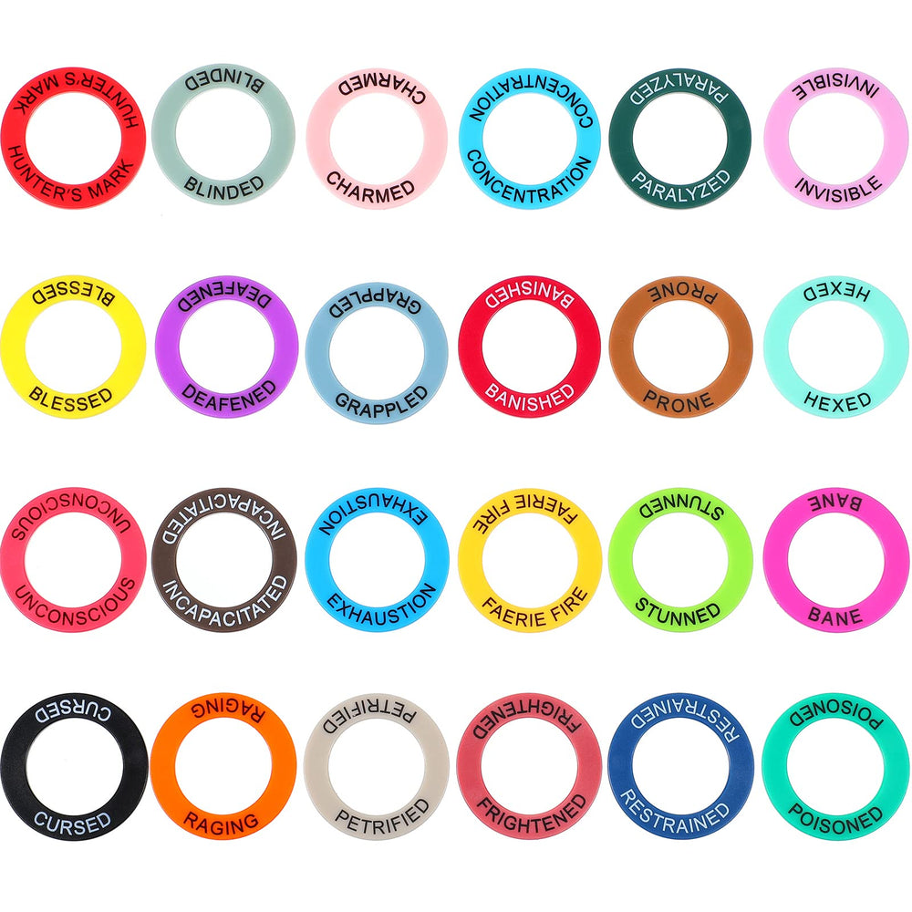 ALIZERO status rings close-up displaying 24 conditions for fast reference
