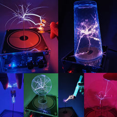 ALKISTA Tesla coil energy lightning show with synchronized visuals