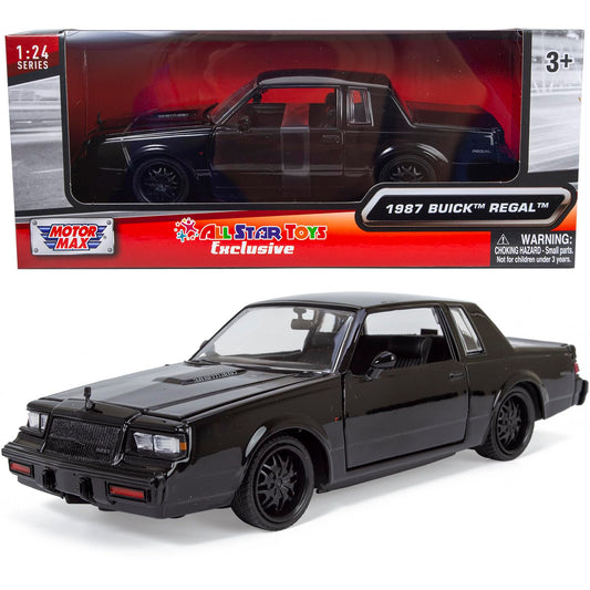 All Star Toys 1987 Regal 3.8SFI T-Type side view with glossy black finish for display impact