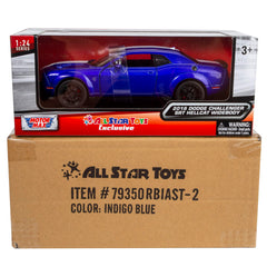 All Star Toys 2018 Challenger SRT Hellcat Indigo Blue 1/24 model for display cabinets