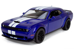 All Star Toys 2018 Challenger SRT Hellcat Indigo Blue open doors reveal detailed interior