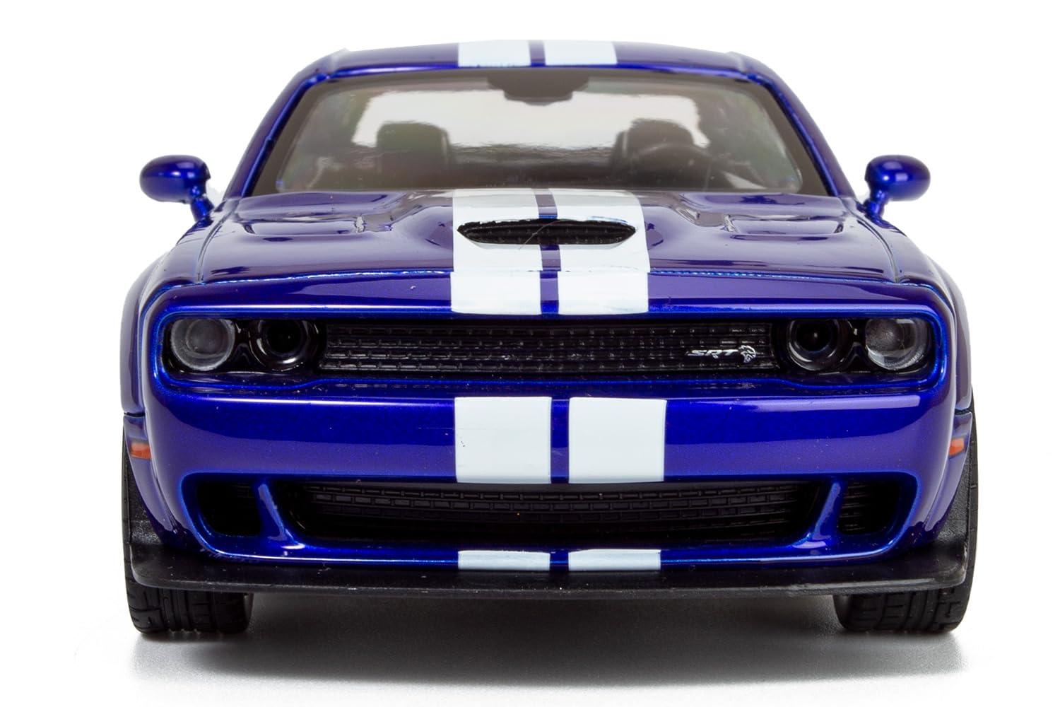 All Star Toys 2018 Challenger SRT Hellcat Indigo Blue white stripes emphasize racing heritage