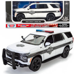 All Star Toys 2025 Tahoe PPV diecast front view shows authentic police grille and push bar