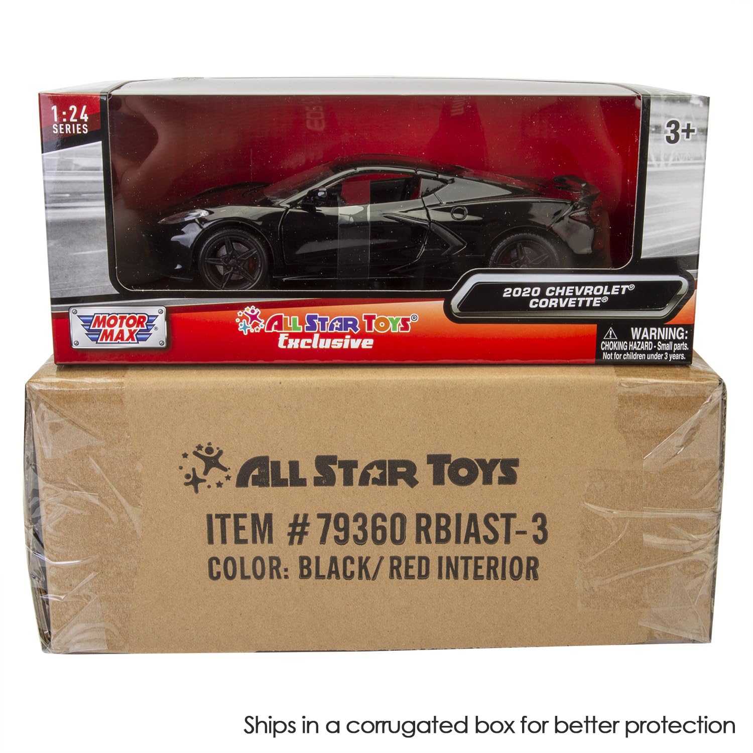 All Star Toys Corvette C8 Stingray 1/24 diecast model with 7.5 inch length