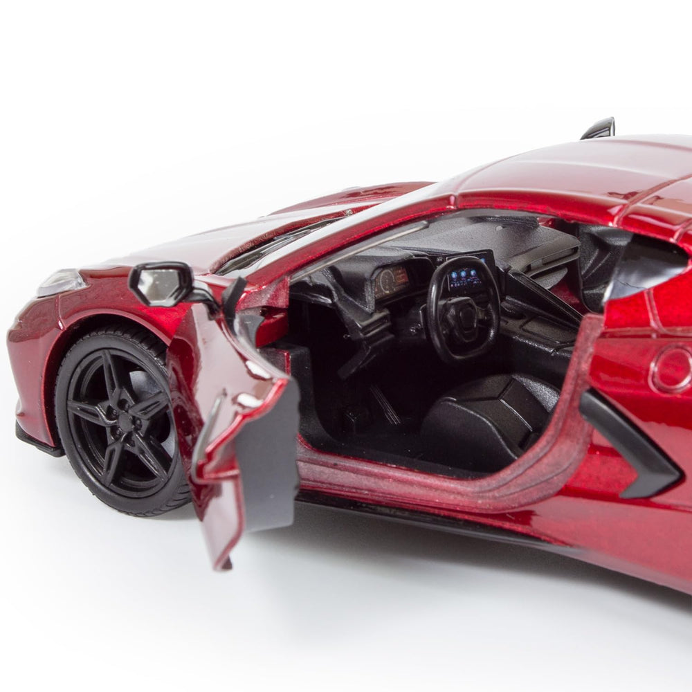 All Star Toys Corvette C8 Stingray open-door feature adds interactive display appeal.