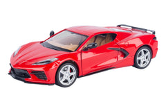 All Star Toys Corvette C8 Stingray torch red interior detail enhances realism for collectors.
