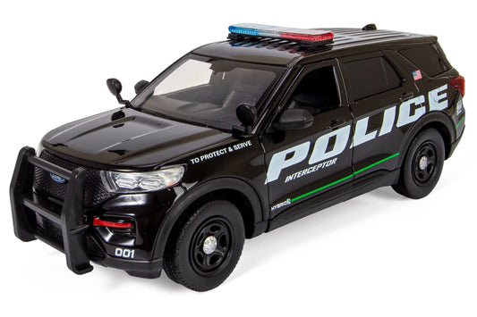 All Star Toys police interceptor rear view highlighting decals and features