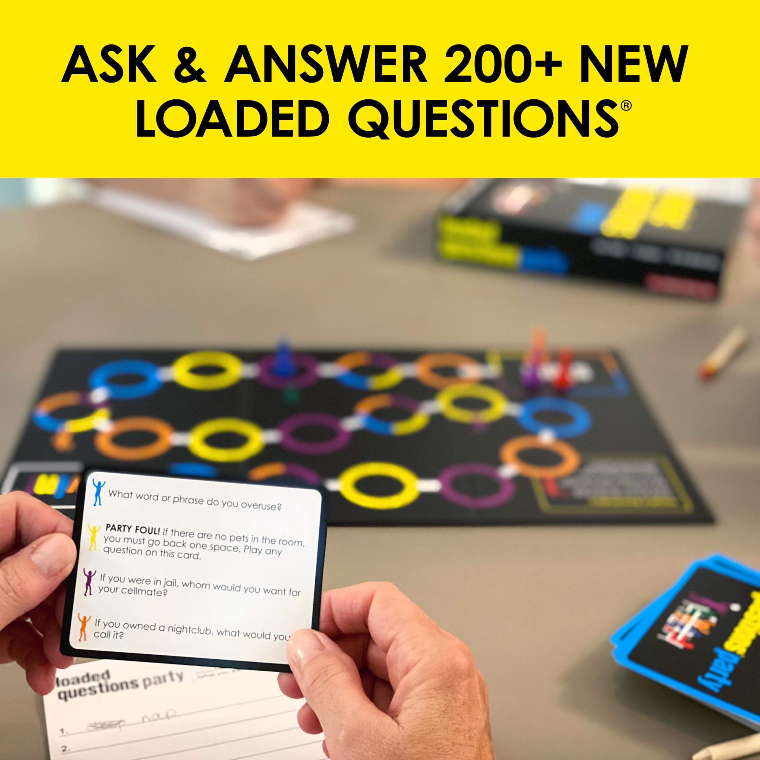Loaded Questions Party card deck sparks hilarious conversations for teens and adults.