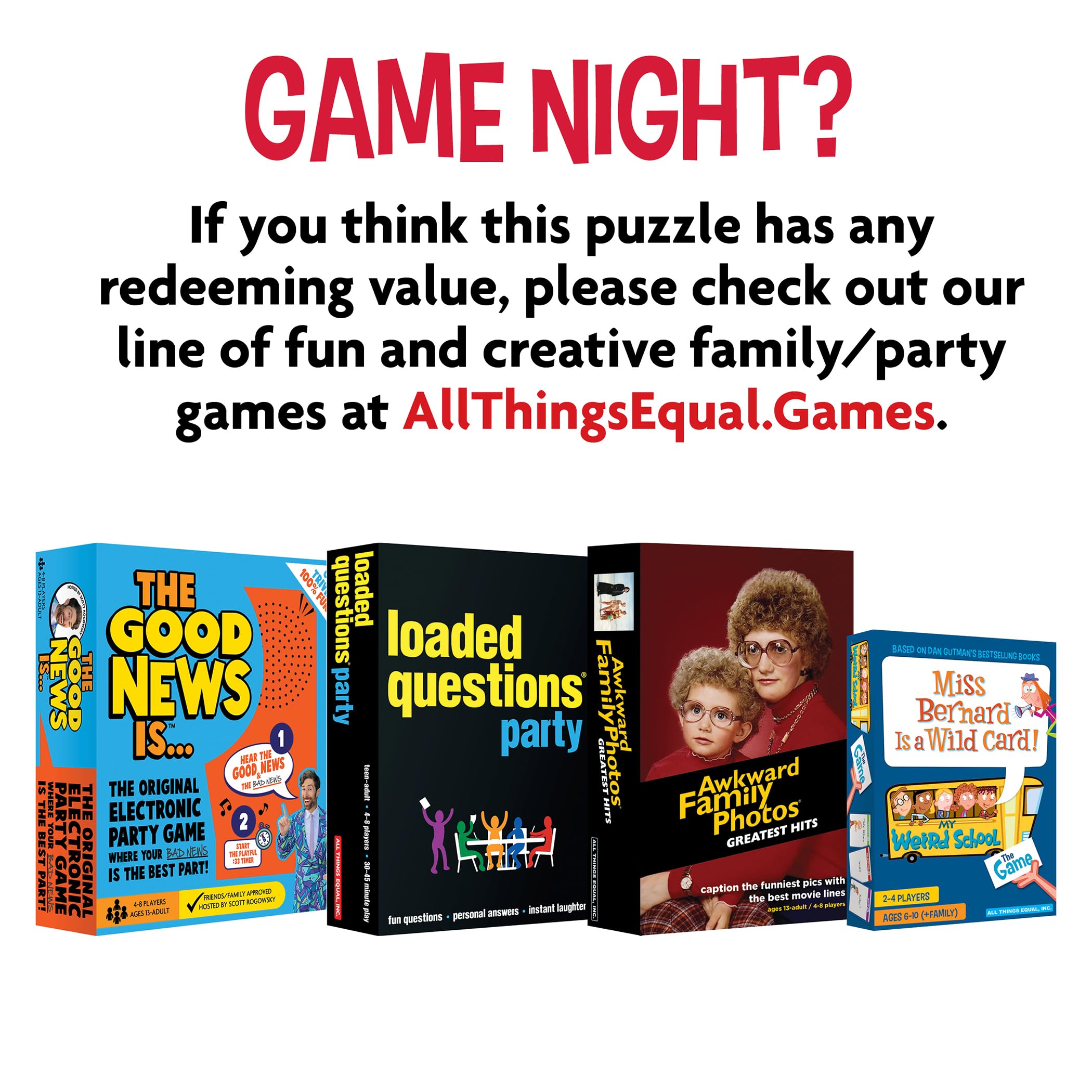 Loaded Questions Party fosters shared laughs during family game night.