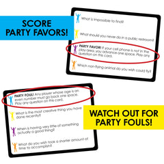 ALL THINGS EQUAL Loaded Questions Party instruction sheet guides easy setup.