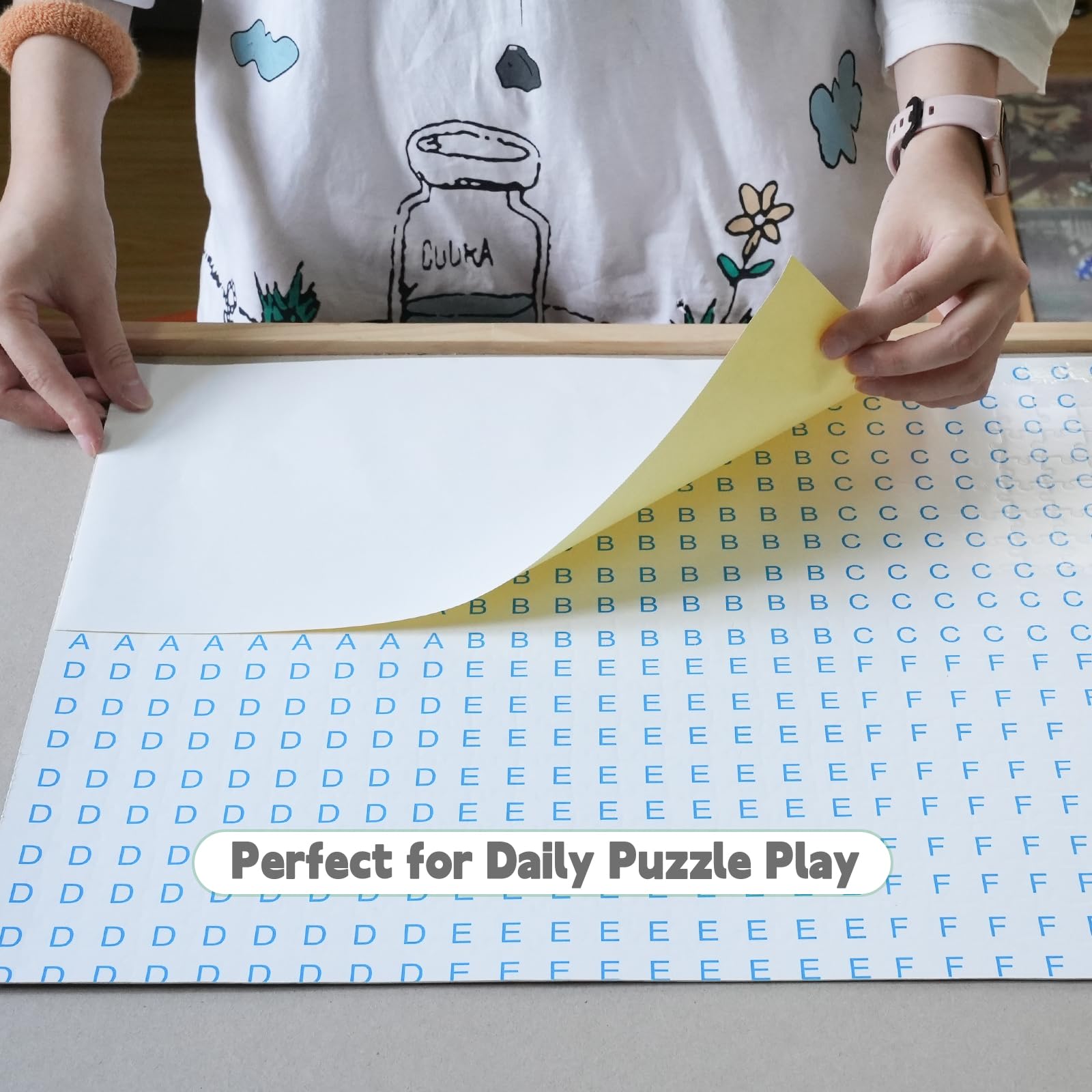 ALL4JIG custom-cut sheets fit round and panoramic puzzles.
