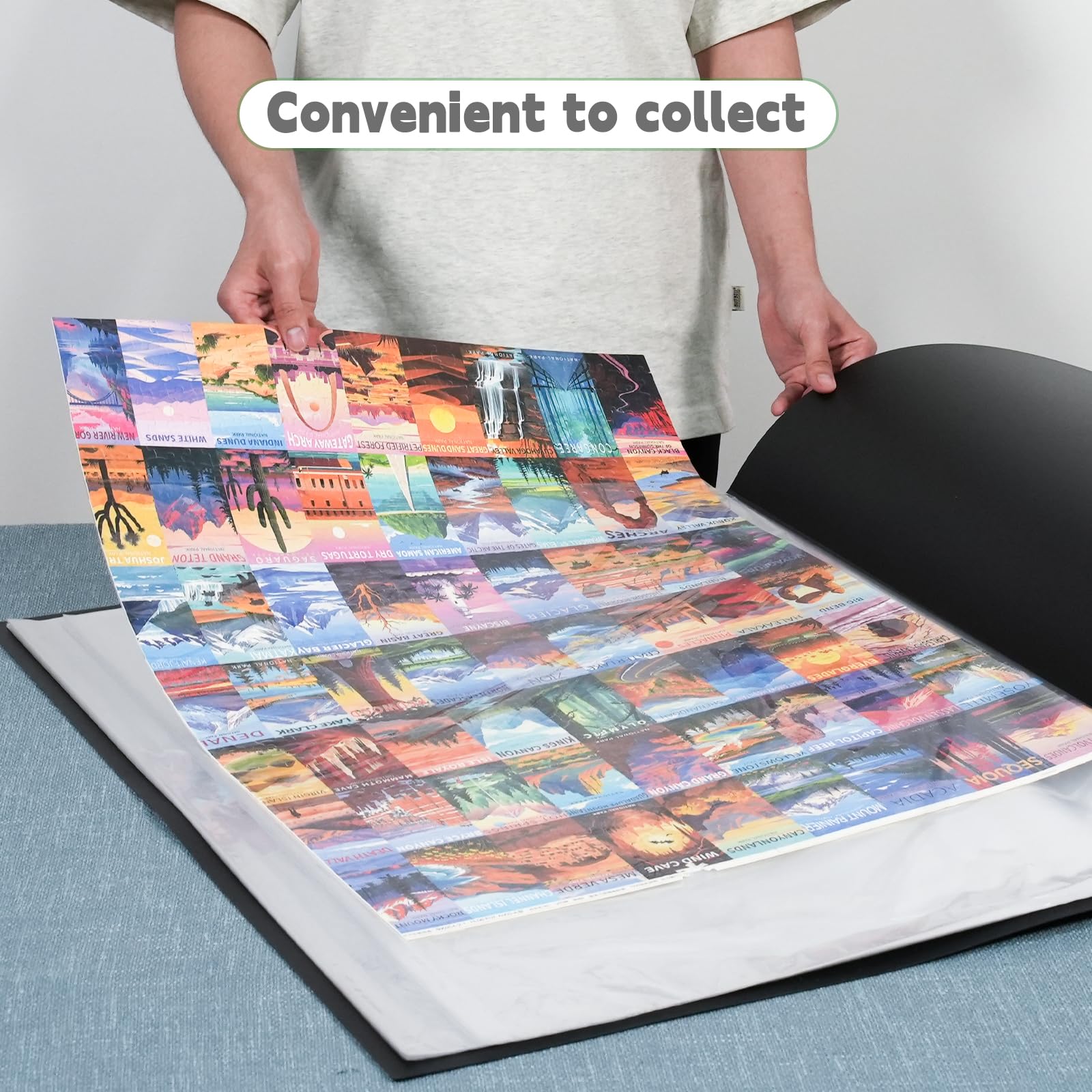 ALL4JIG frame-free preservation supports fast puzzle mounting.