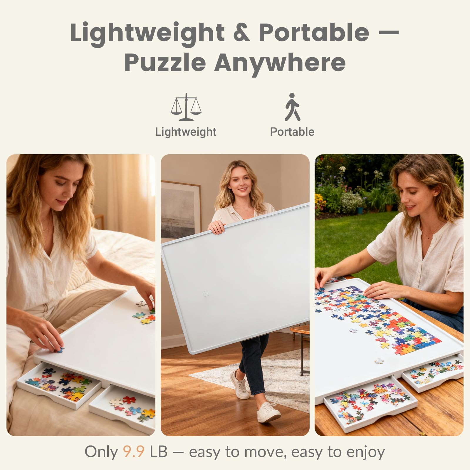 ALL4JIG large puzzle table fits puzzles up to 34.21 by 25.75 inches