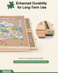 ALL4JIG portable puzzle table 25x34in lets you puzzle anywhere.