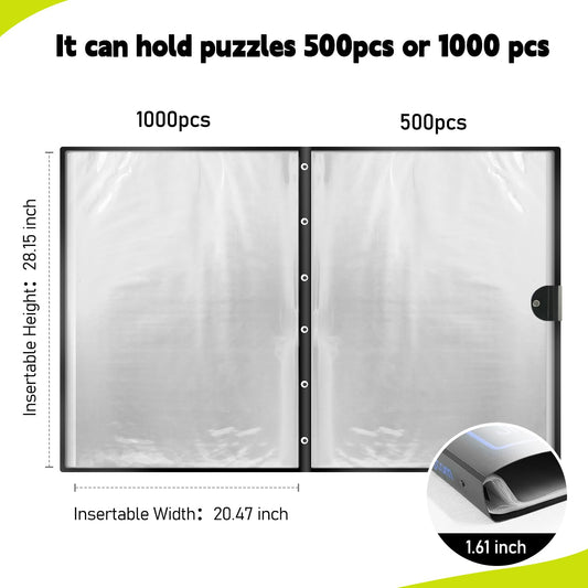 ALL4JIG Portapuzzle 20 clear pockets keep puzzles visible and protected