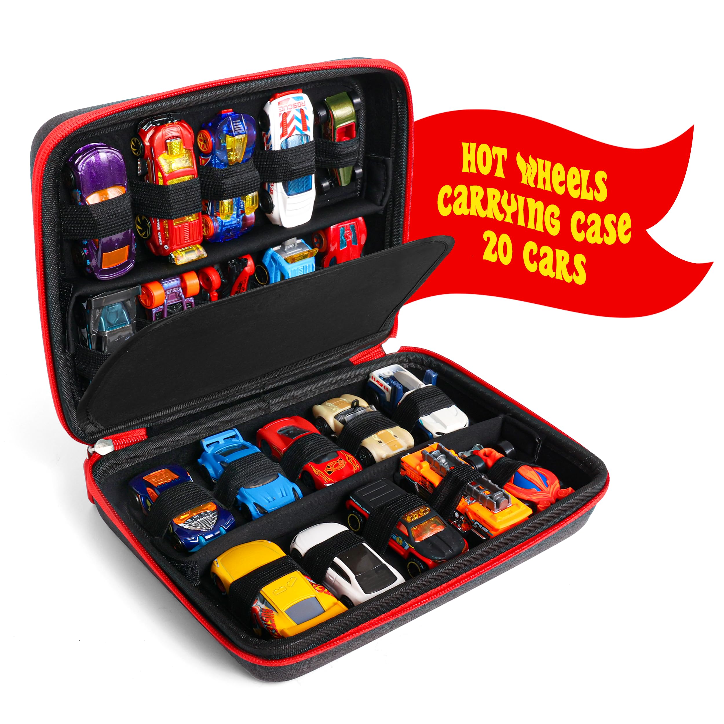 All7s built tough hard shell storage case holding 20 cars with secure organization