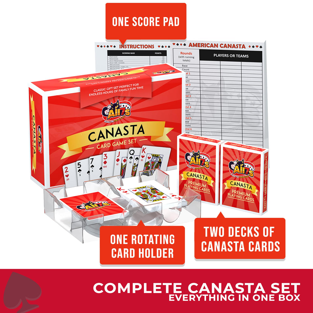 All7s large-print Canasta cards offer readable numbers for seniors.