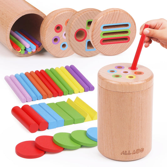 ALLABC 3-in-1 color sorting coins box helps kids practice color matching during play
