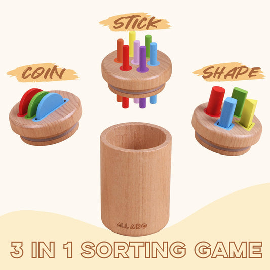 ALLABC Montessori posting activity with shapes promotes problem solving and dexterity