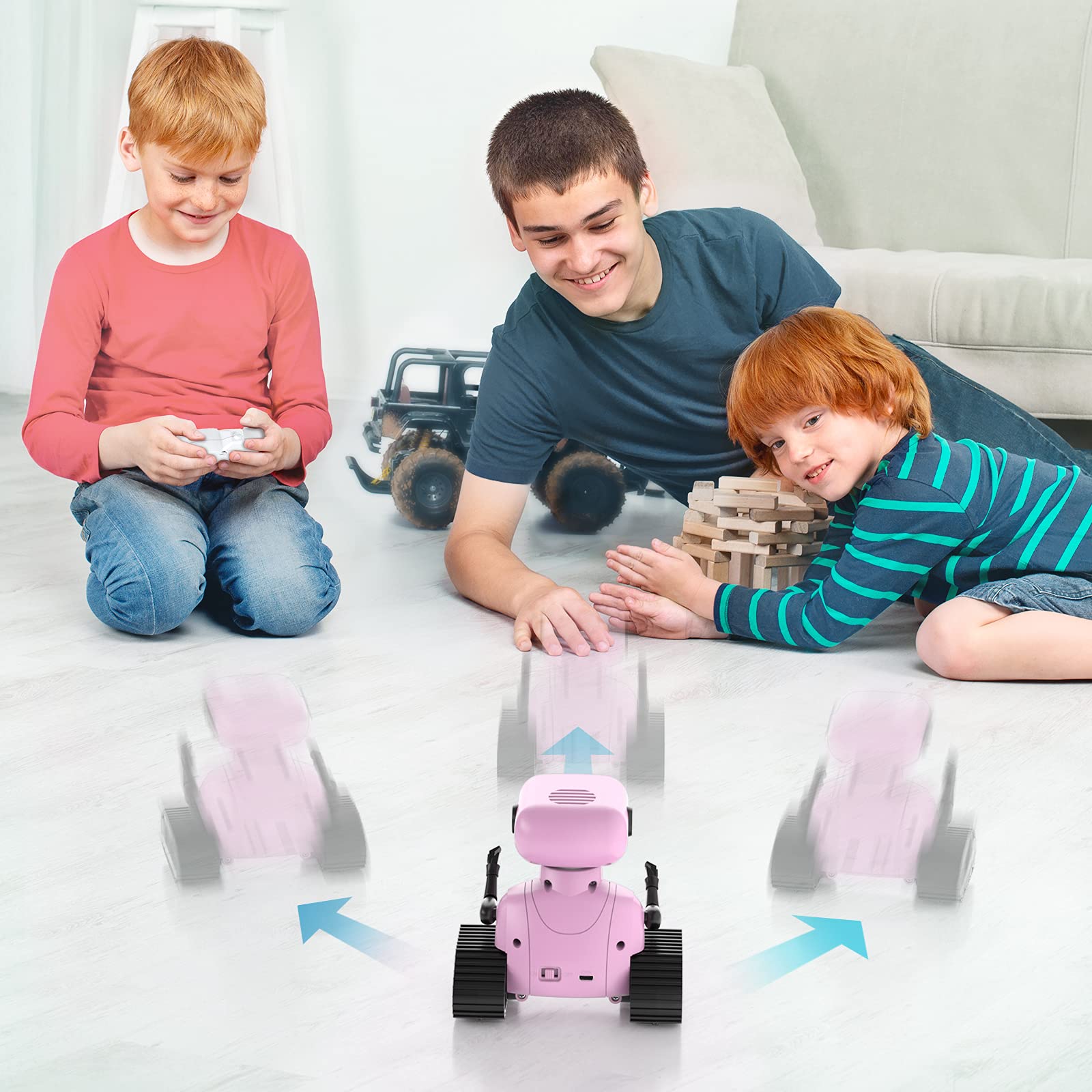 ALLCELE Girls Robot Toy pink sounds and songs for pretend play