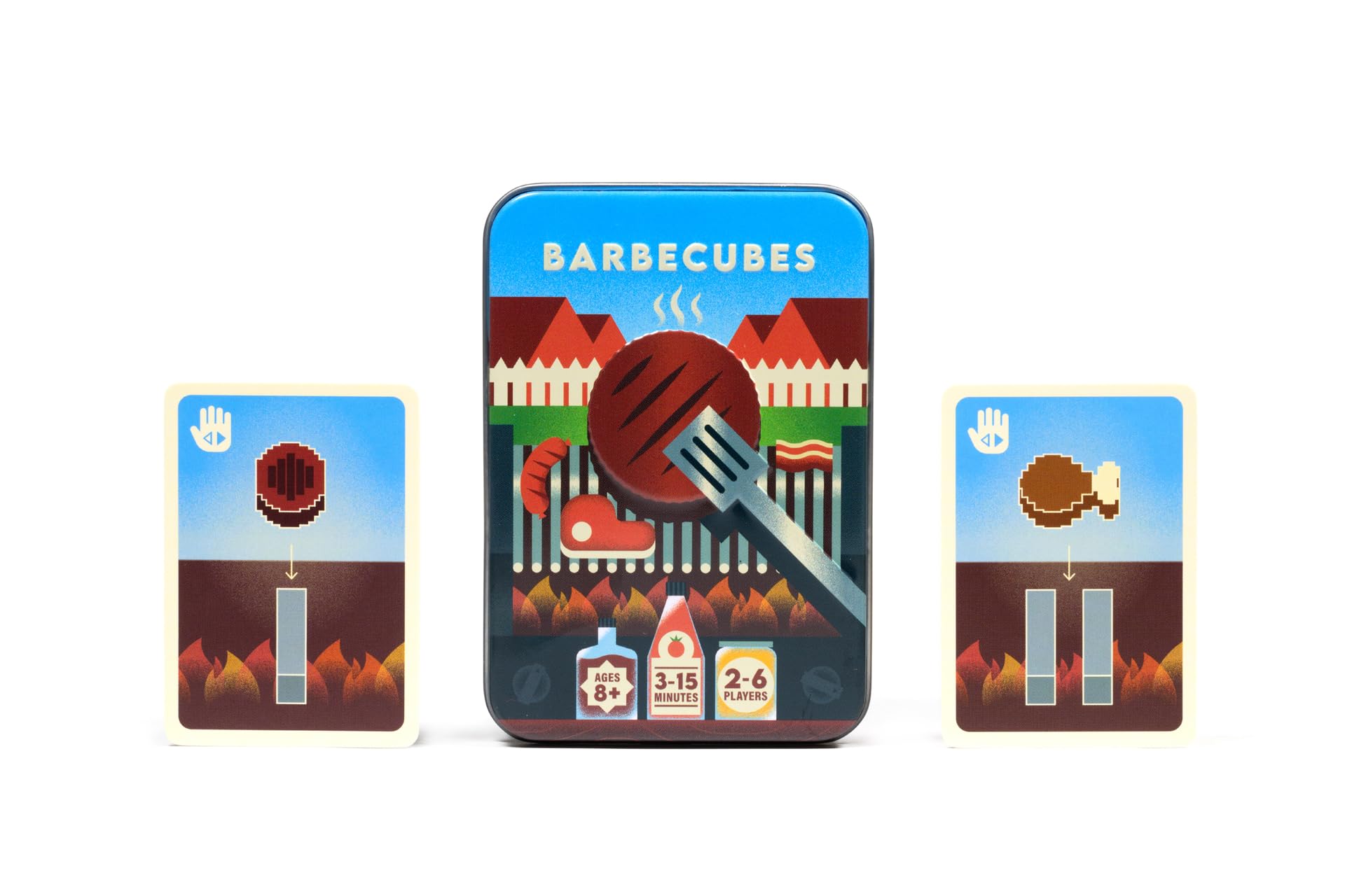 Barbecubes closeup-pieces with tactile shapes inviting hands-on use