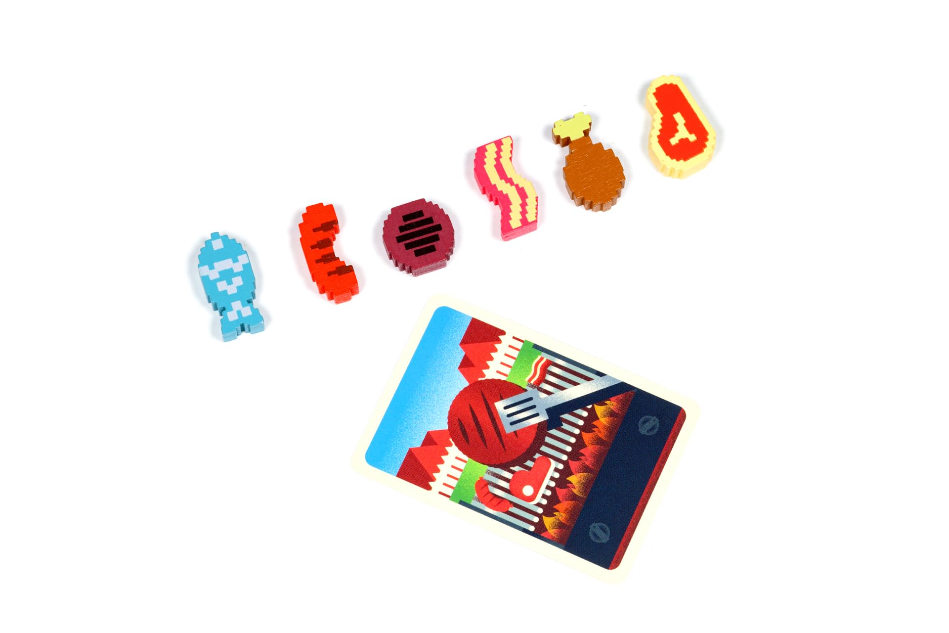 Alley Cat Games Barbecubes: plate-up moment emphasizing the final display