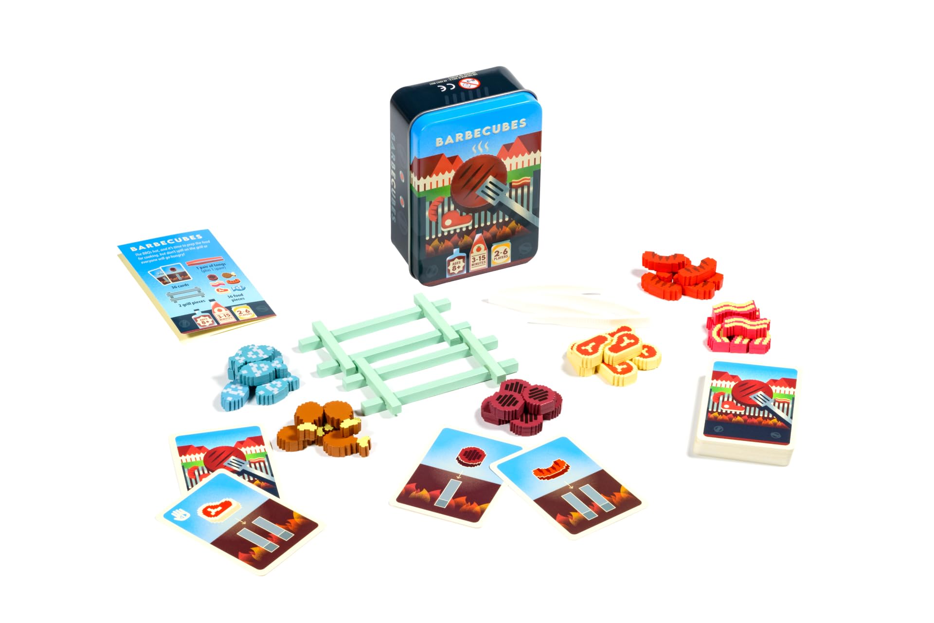 Barbecubes by Alley Cat Games: players discuss turns during a stacking moment