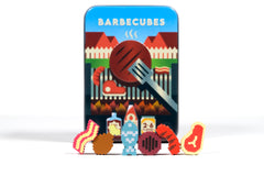 Alley Cat Games Barbecubes-setup-shot highlights the box and components