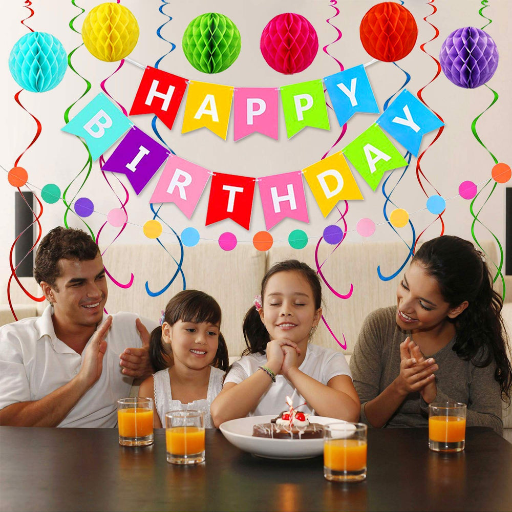 ALLFUN party decor set coordinates all elements for cohesive styling.