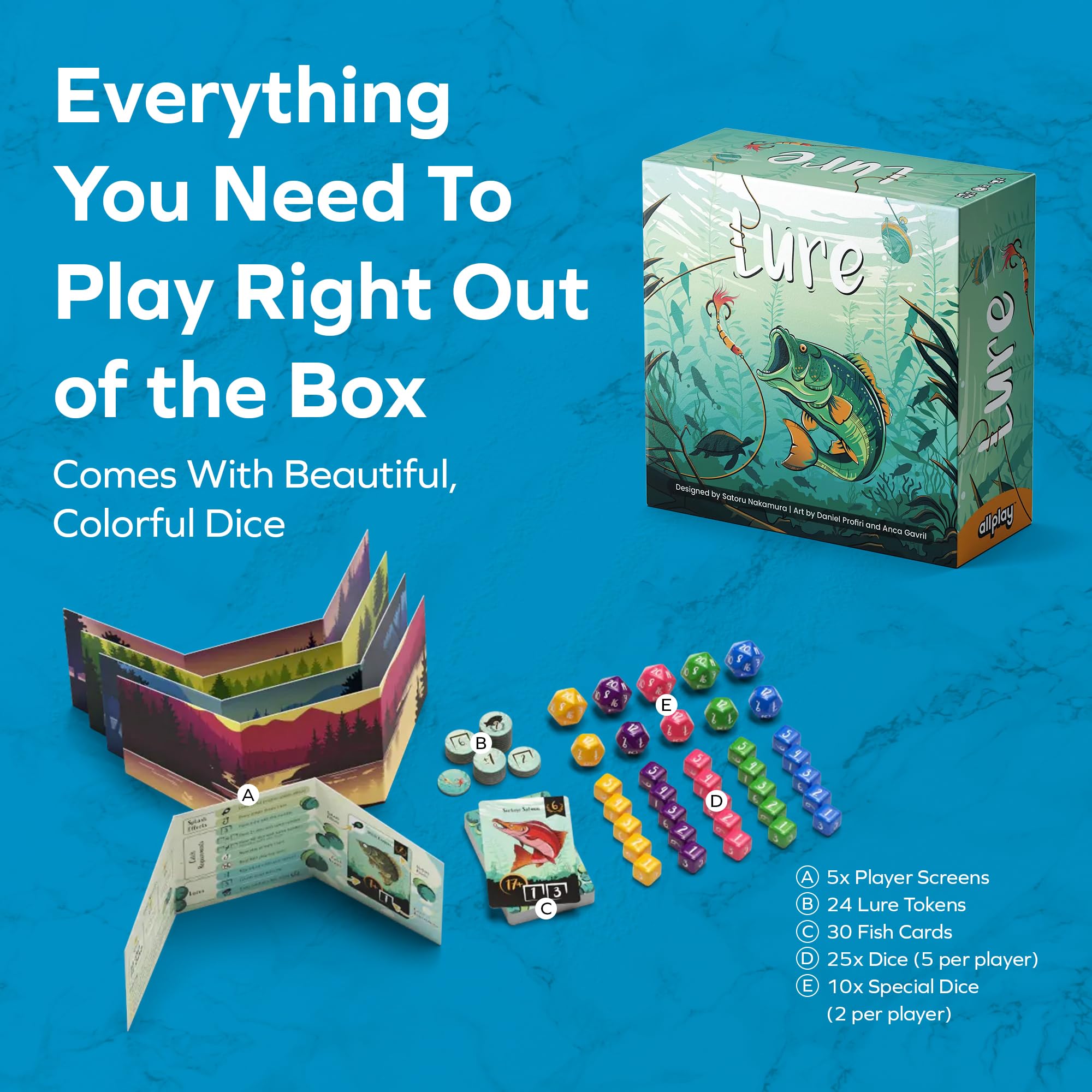 Allplay Lure Board Game: player screen during bidding and turns