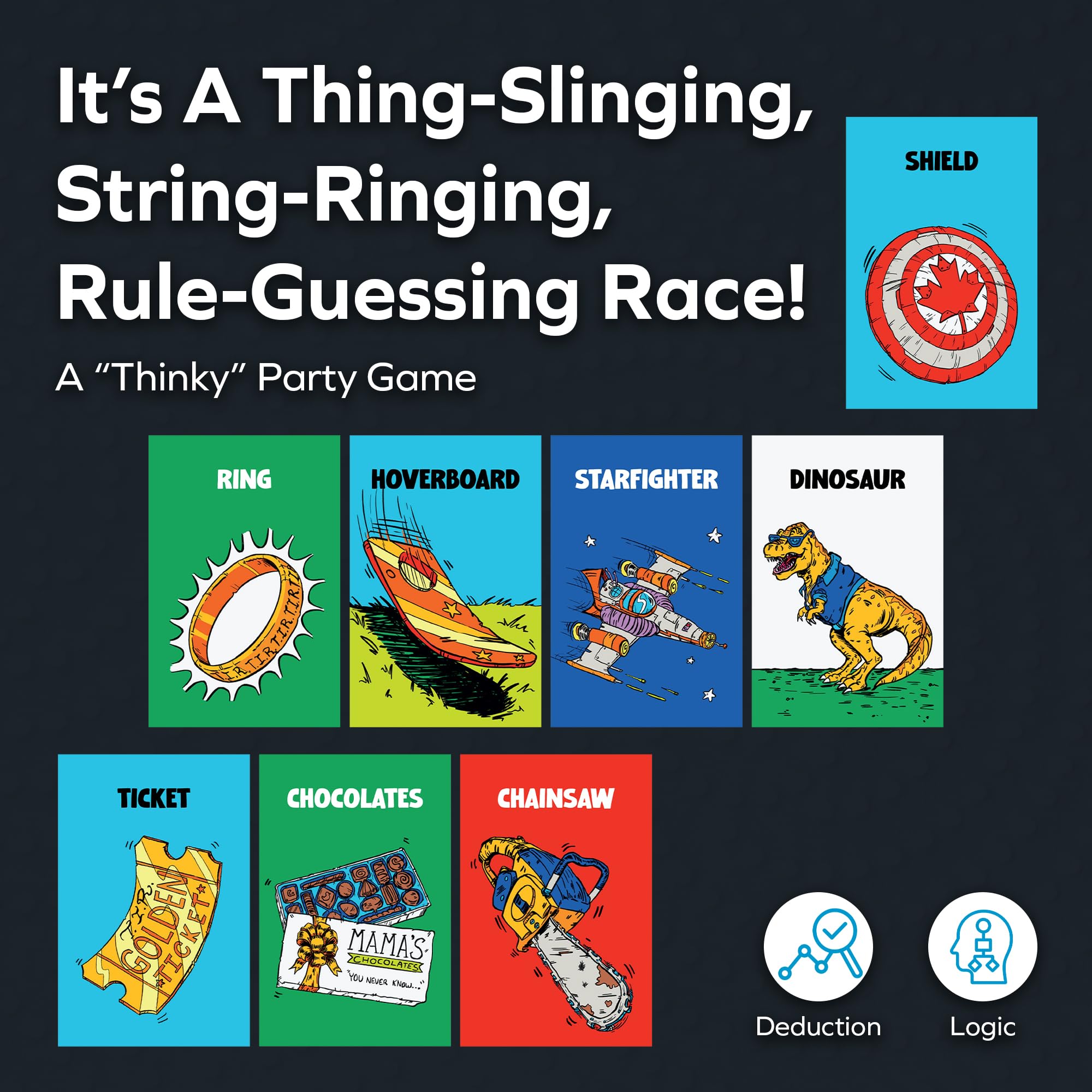 Allplay Things in Rings card deck in action encouraging deduction and interaction.