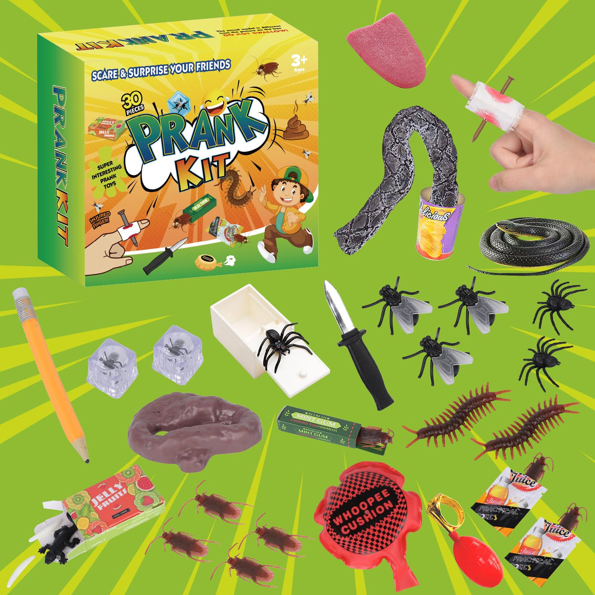 ALLROAD Prank Kit box top shows gift-ready packaging for family fun