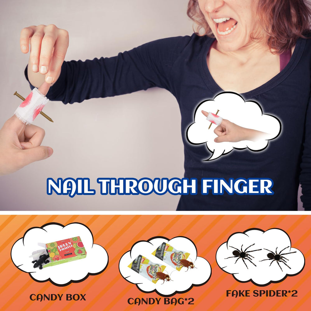 ALLROAD Prank Kit shocking gum, mischievous prop in action