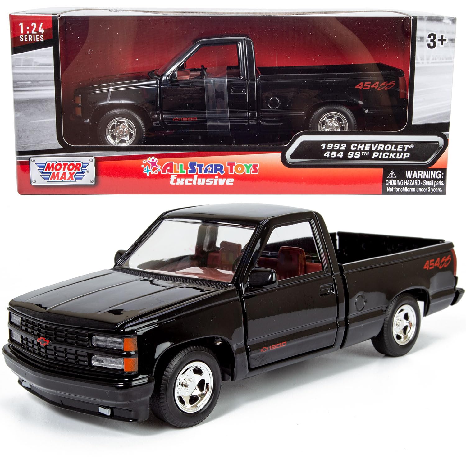 All Star Toys 1992 Chevy C1500 454SS in black with pristine finish for display