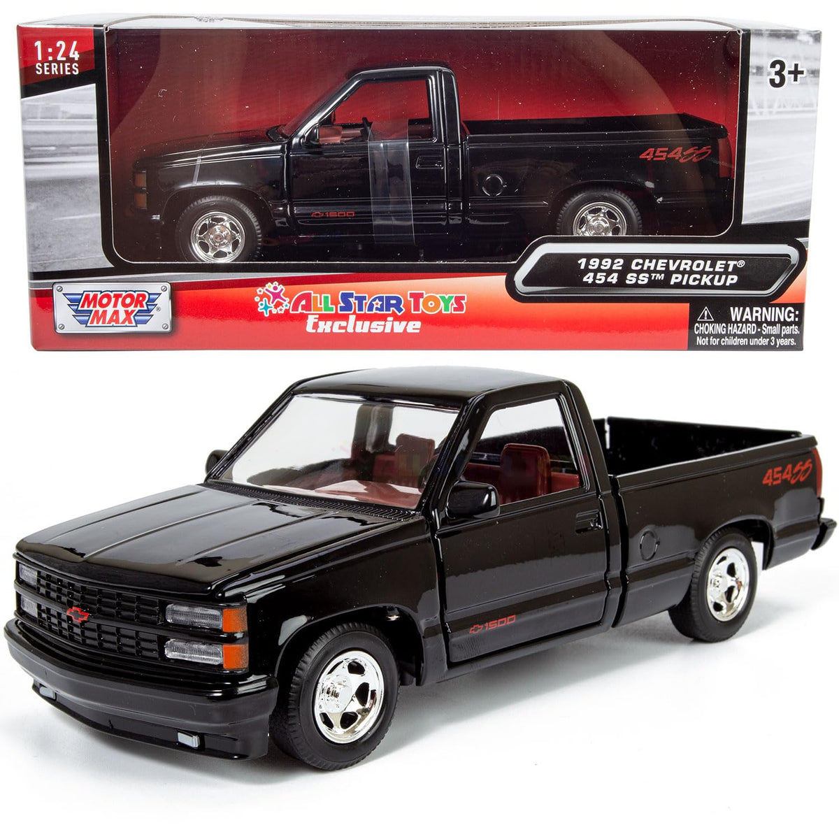 All Star Toys 1992 Chevy C1500 454SS in black with pristine finish for display