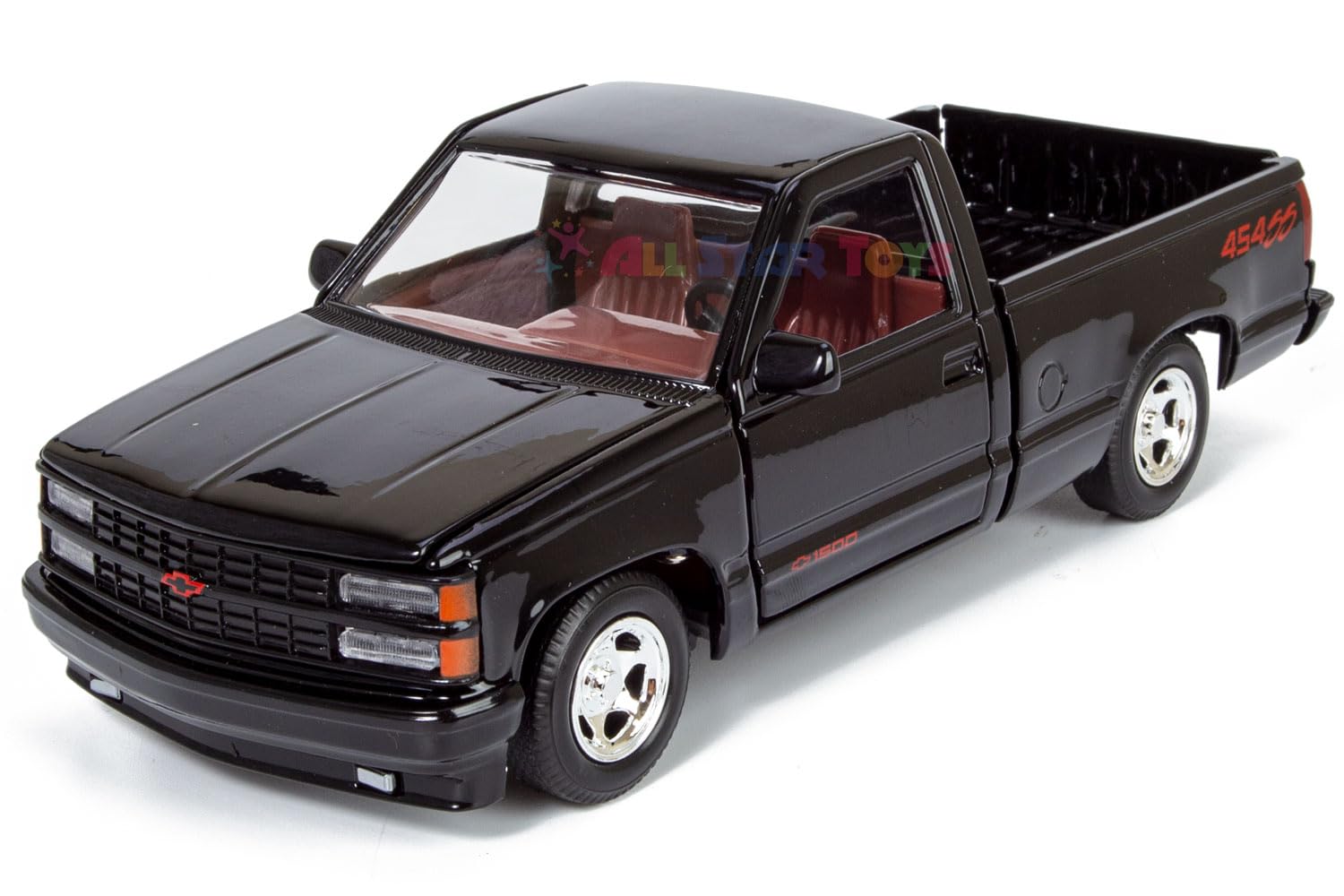 All Star Toys 1992 Chevy C1500 454SS red interior enhances realism for collectors
