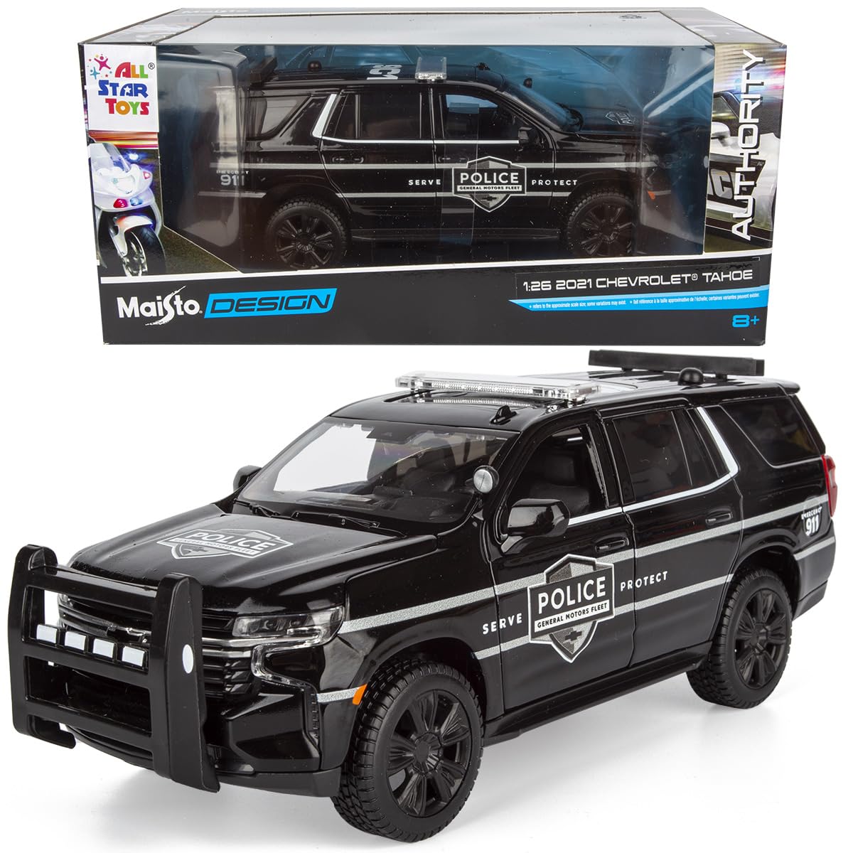All Star Toys Tahoe PPV 2021 front view with detailed diecast finish for display