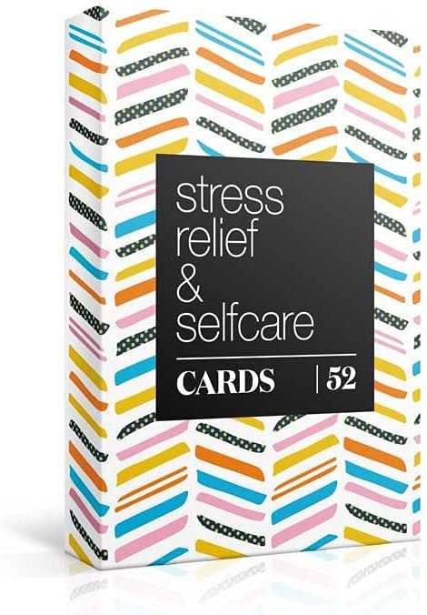 Allura and Arcia stress less cards cover displayed for calming moments.