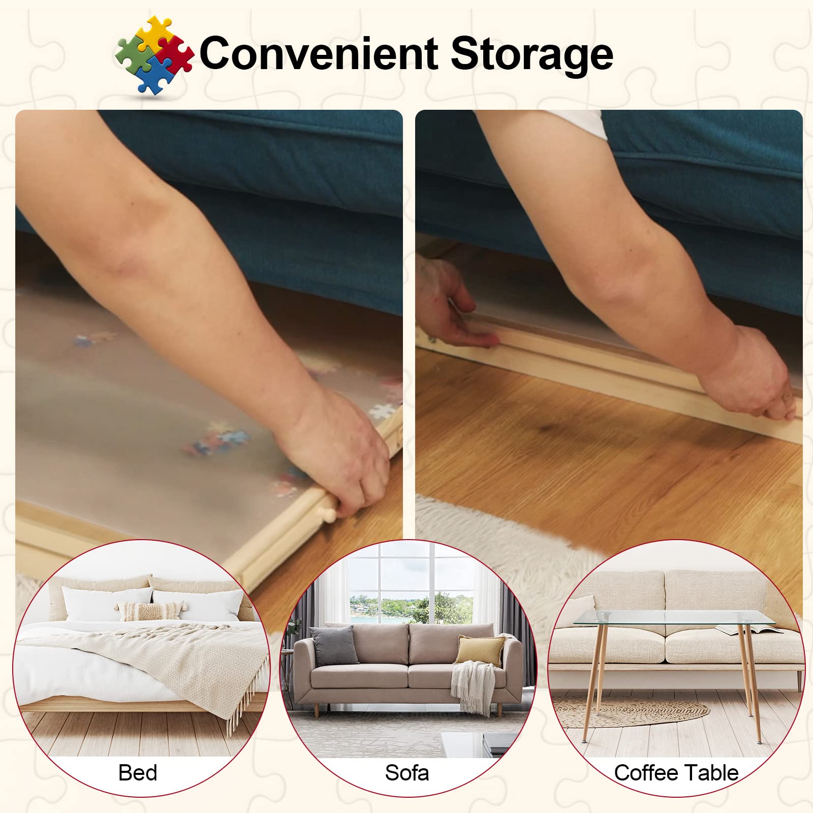 Aloftopz portable folding legs enable easy movement and setup in any room.