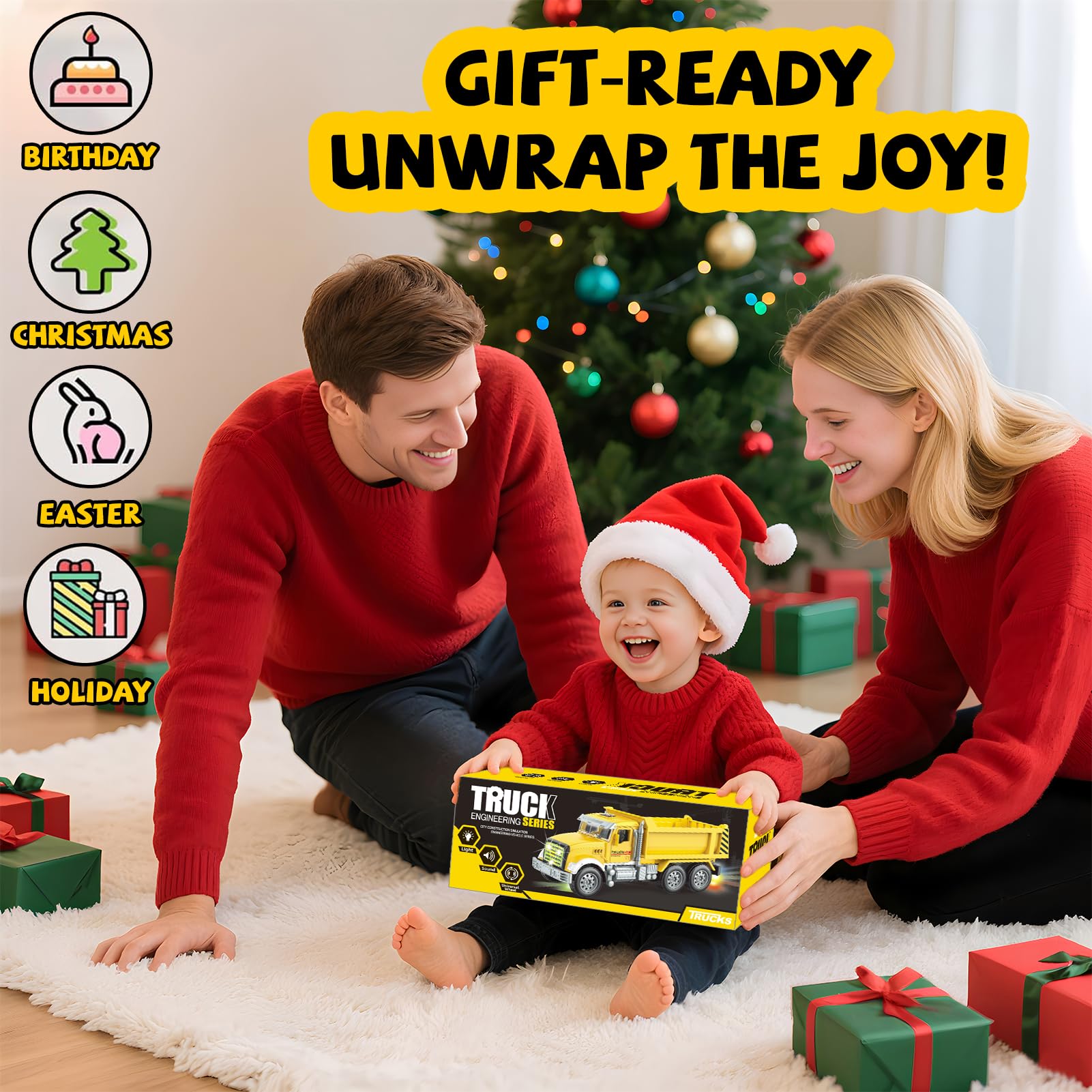 ALOTJOY dump bed lifts for sand and block loading play.