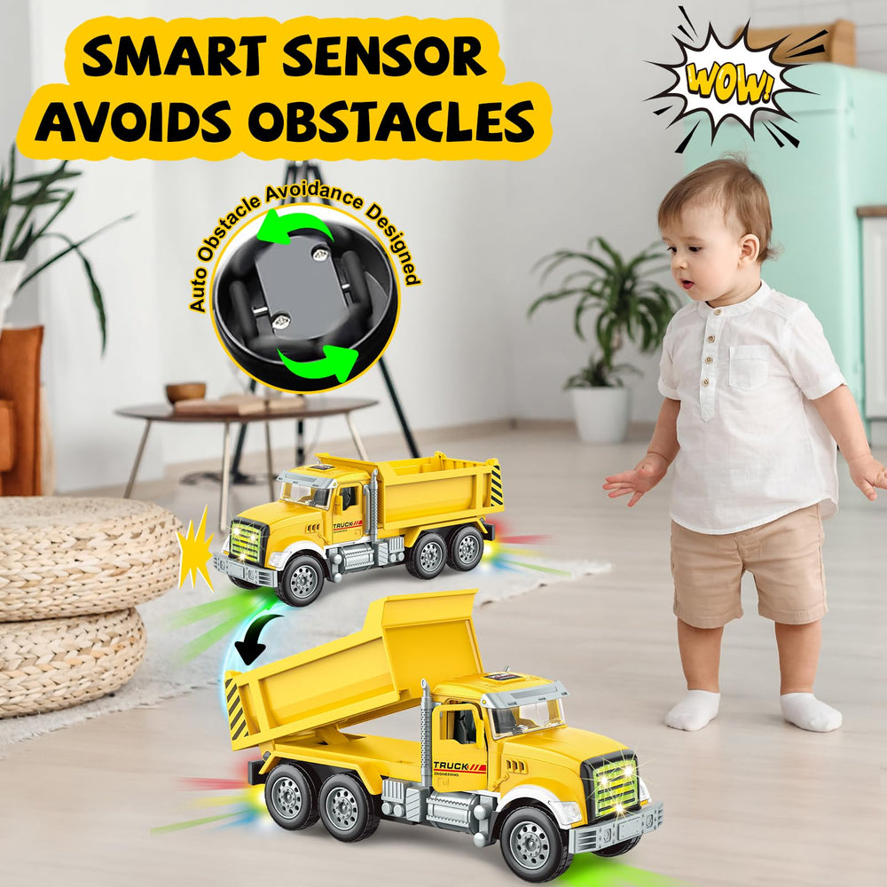 ALOTJOY dump truck with opening cab doors boosts pretend play.