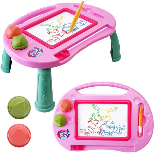 ALOTJOY magnetic drawing board front view for mess-free play