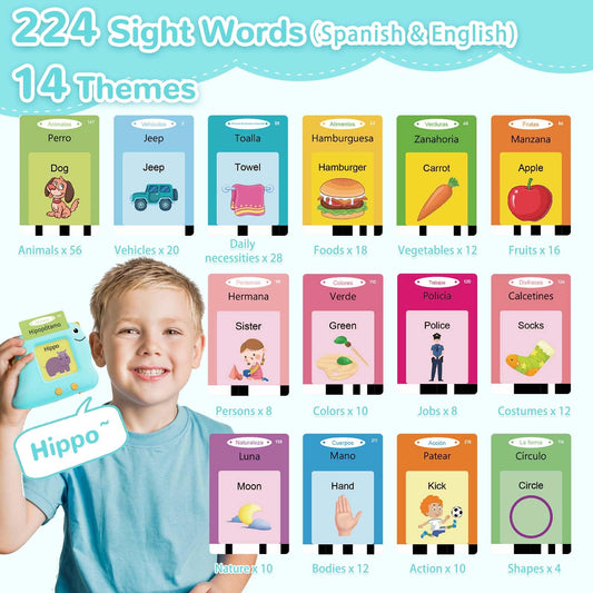 Alotwan bilingual flash cards animals support expressive language with colorful animal scenes.
