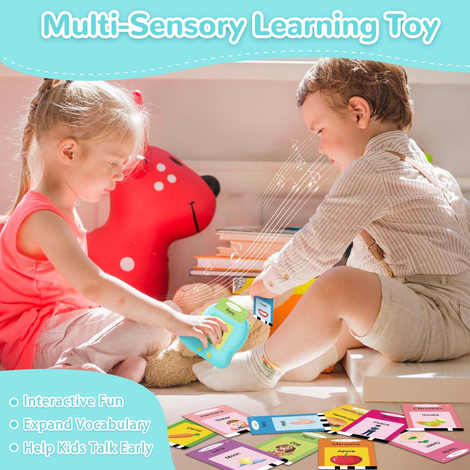 Alotwan bilingual flash cards daily necessities boost daily vocabulary in two languages.