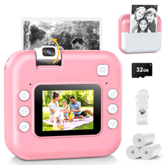 Alotwan kids camera with flip lens for easy dual selfies on the go.