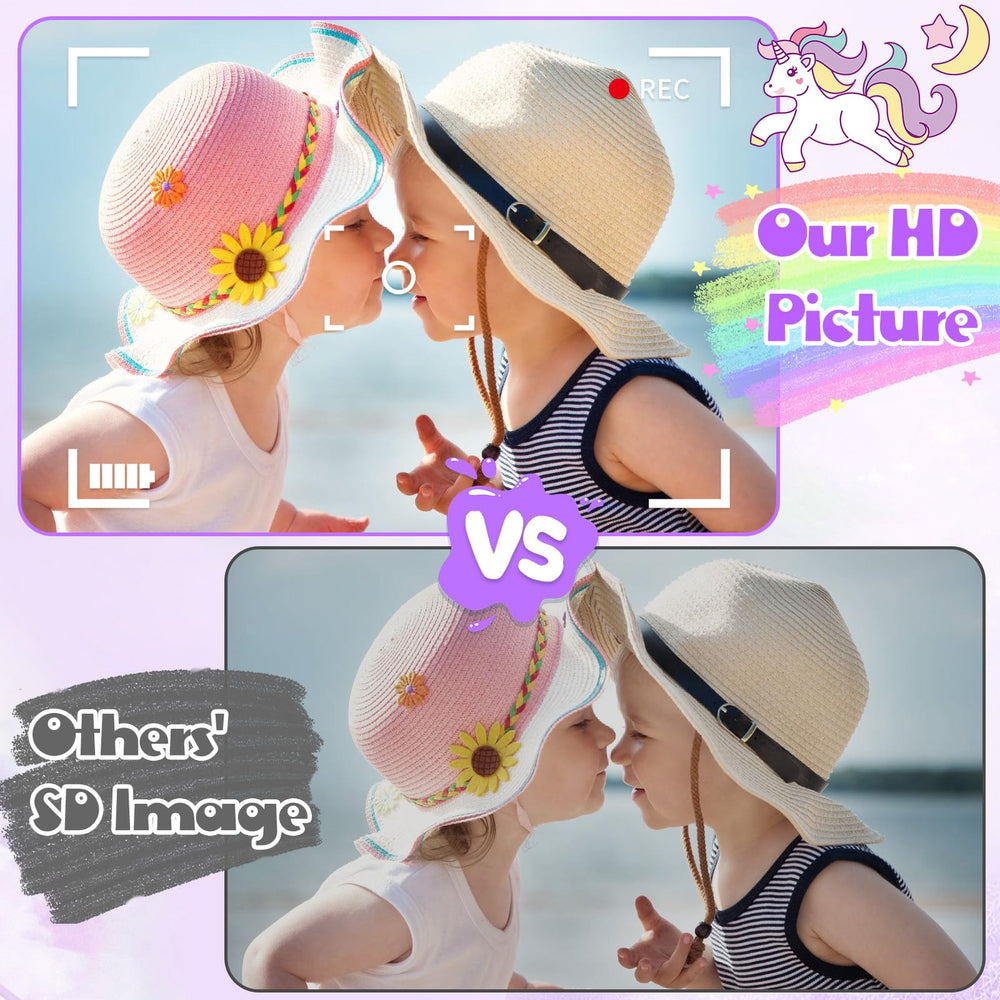 Alotwan Kids Camera Unicorn anti-drop silicone case protects during playtime.